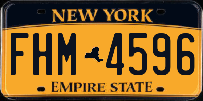 NY license plate FHM4596