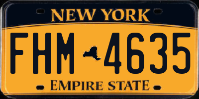 NY license plate FHM4635
