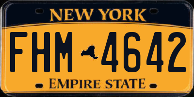 NY license plate FHM4642