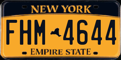 NY license plate FHM4644