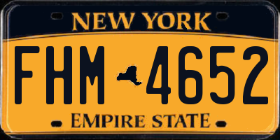 NY license plate FHM4652