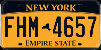 NY license plate FHM4657