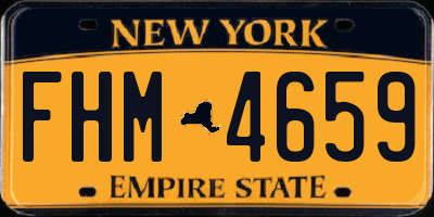 NY license plate FHM4659