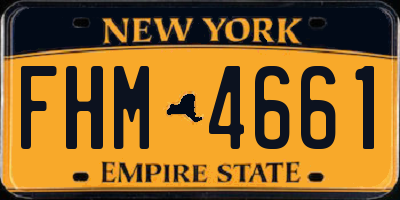 NY license plate FHM4661