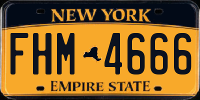 NY license plate FHM4666