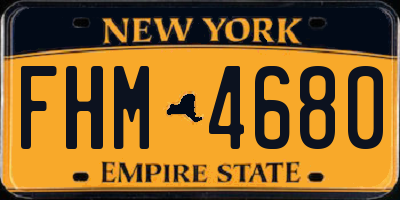 NY license plate FHM4680