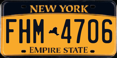NY license plate FHM4706