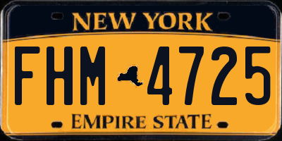 NY license plate FHM4725