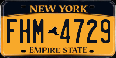 NY license plate FHM4729