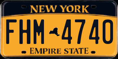 NY license plate FHM4740