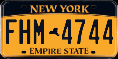 NY license plate FHM4744