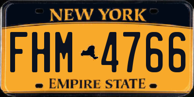 NY license plate FHM4766