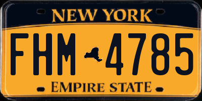 NY license plate FHM4785