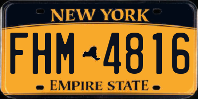 NY license plate FHM4816