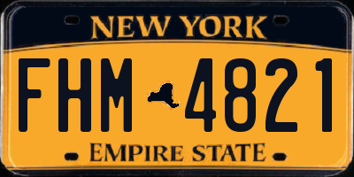 NY license plate FHM4821