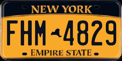NY license plate FHM4829