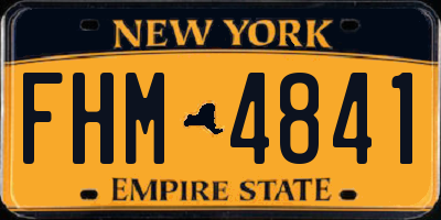 NY license plate FHM4841