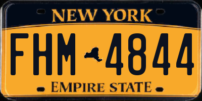 NY license plate FHM4844