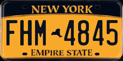 NY license plate FHM4845