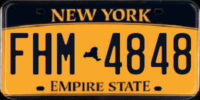NY license plate FHM4848