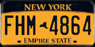 NY license plate FHM4864