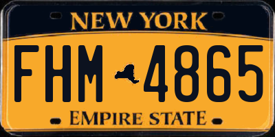 NY license plate FHM4865