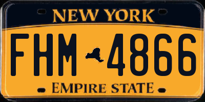 NY license plate FHM4866