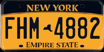 NY license plate FHM4882