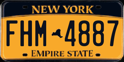 NY license plate FHM4887