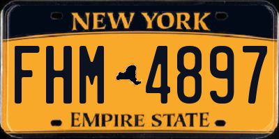 NY license plate FHM4897