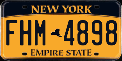 NY license plate FHM4898