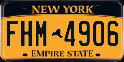 NY license plate FHM4906
