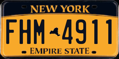 NY license plate FHM4911