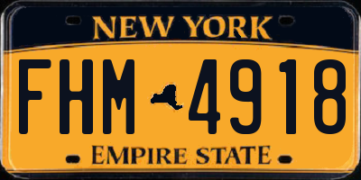 NY license plate FHM4918