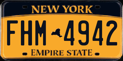 NY license plate FHM4942