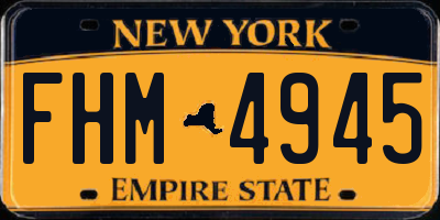 NY license plate FHM4945