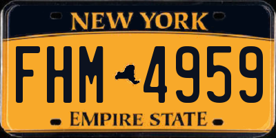 NY license plate FHM4959