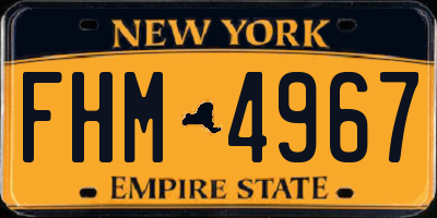 NY license plate FHM4967