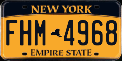 NY license plate FHM4968
