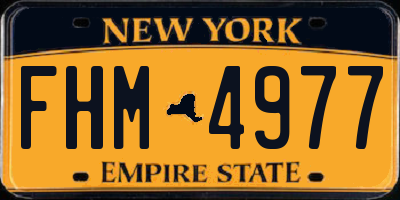 NY license plate FHM4977