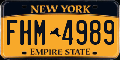 NY license plate FHM4989