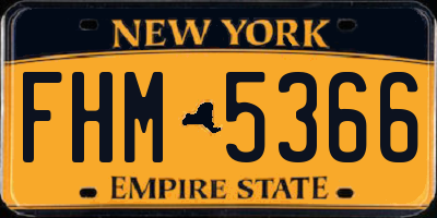 NY license plate FHM5366
