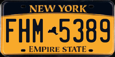 NY license plate FHM5389