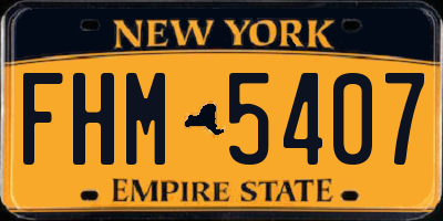 NY license plate FHM5407