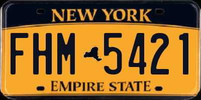 NY license plate FHM5421