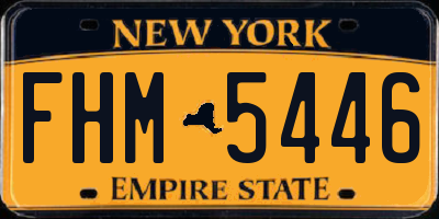 NY license plate FHM5446