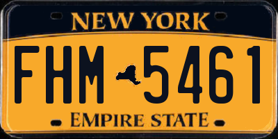 NY license plate FHM5461