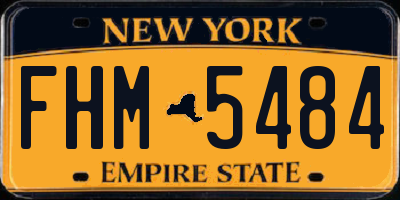 NY license plate FHM5484