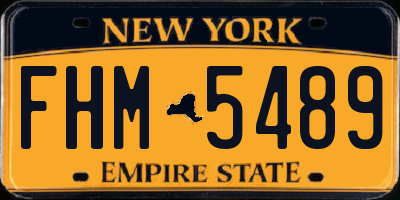 NY license plate FHM5489