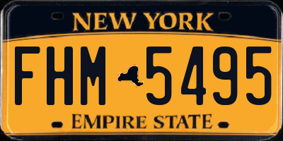 NY license plate FHM5495
